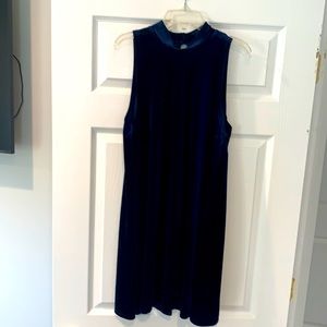 Navy blue suede tunic